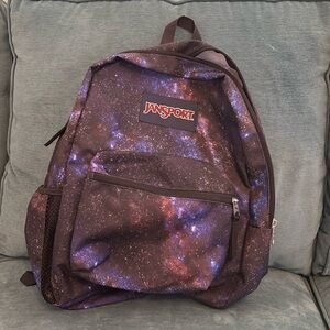 Jansport Galaxy Print Backpack - Black and Purple